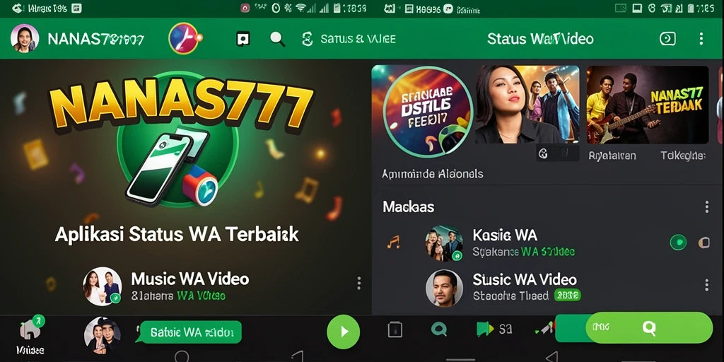 Antarmuka NANAS777 menampilkan koleksi video status WA yang menarik dan mudah diakses.