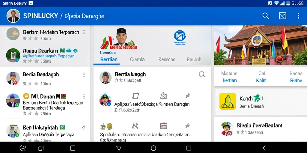 Tampilan antarmuka SPINLUCKY yang sederhana dan informatif.